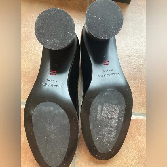 Halmanera Block Heels, Size 7 in Patent Black, Brand New - Picture 7 of 8